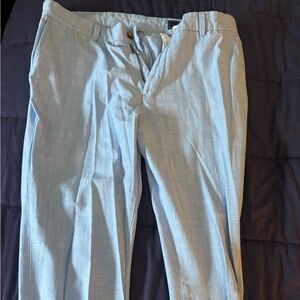 Vineyard Vines Breaker Chino Pants Mens 36x32 Blue Cotton Linen Blend
